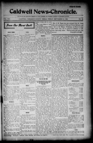Caldwell News-Chronicle. (Caldwell, Tex.), Vol. 21, No. 18, Ed. 1 Friday, September 28, 1900