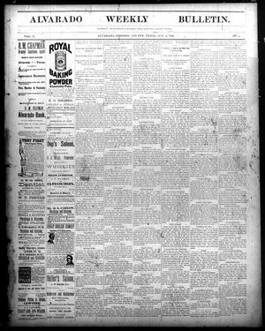 Primary view of object titled 'Alvarado Weekly Bulletin. (Alvarado, Tex.), Vol. 10, No. 1, Ed. 1 Friday, August 2, 1889'.