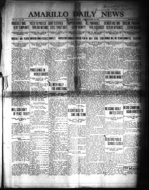 Primary view of object titled 'Amarillo Daily News (Amarillo, Tex.), Vol. 4, No. 178, Ed. 1 Thursday, May 29, 1913'.