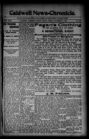 Caldwell News-Chronicle. (Caldwell, Tex.), Vol. 23, No. 25, Ed. 1 Friday, November 14, 1902