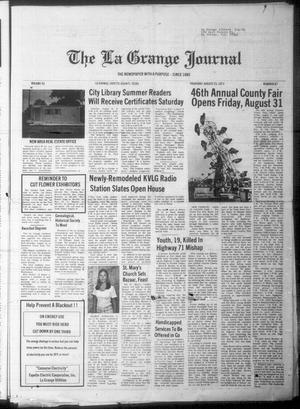 Primary view of object titled 'The La Grange Journal (La Grange, Tex.), Vol. 93, No. 67, Ed. 1 Thursday, August 23, 1973'.