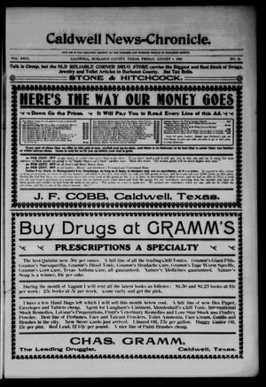 Caldwell News-Chronicle. (Caldwell, Tex.), Vol. 26, No. 11, Ed. 1 Friday, August 4, 1905