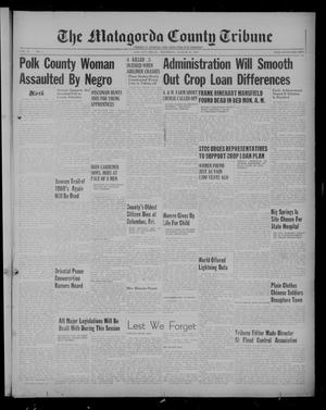 Primary view of object titled 'The Matagorda County Tribune (Bay City, Tex.), Vol. 92, No. 5, Ed. 1 Thursday, August 12, 1937'.