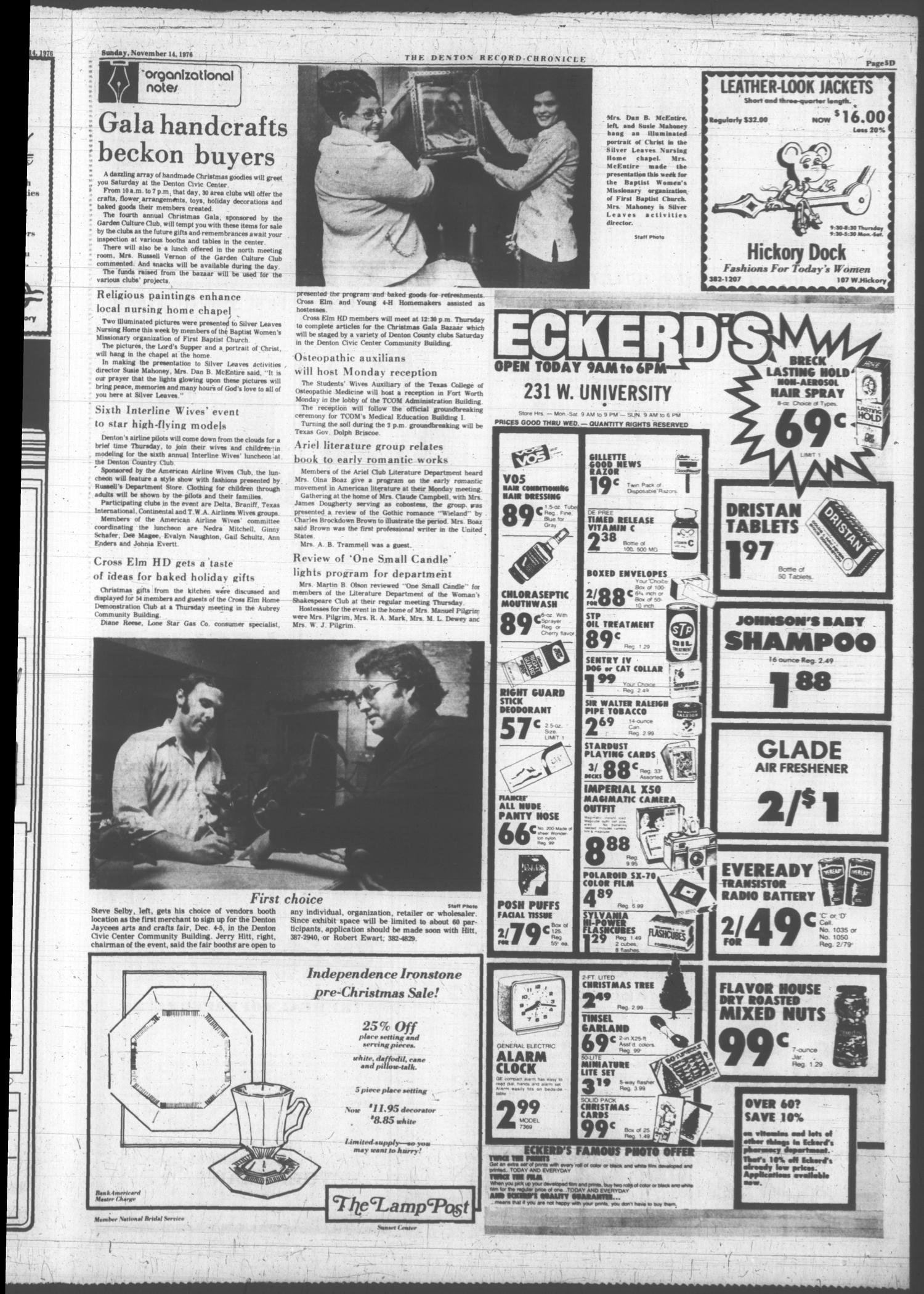 Denton Record-Chronicle (Denton, Tex.), Vol. 74, No. 89, Ed. 1 Sunday, November 14, 1976
                                                
                                                    [Sequence #]: 45 of 48
                                                