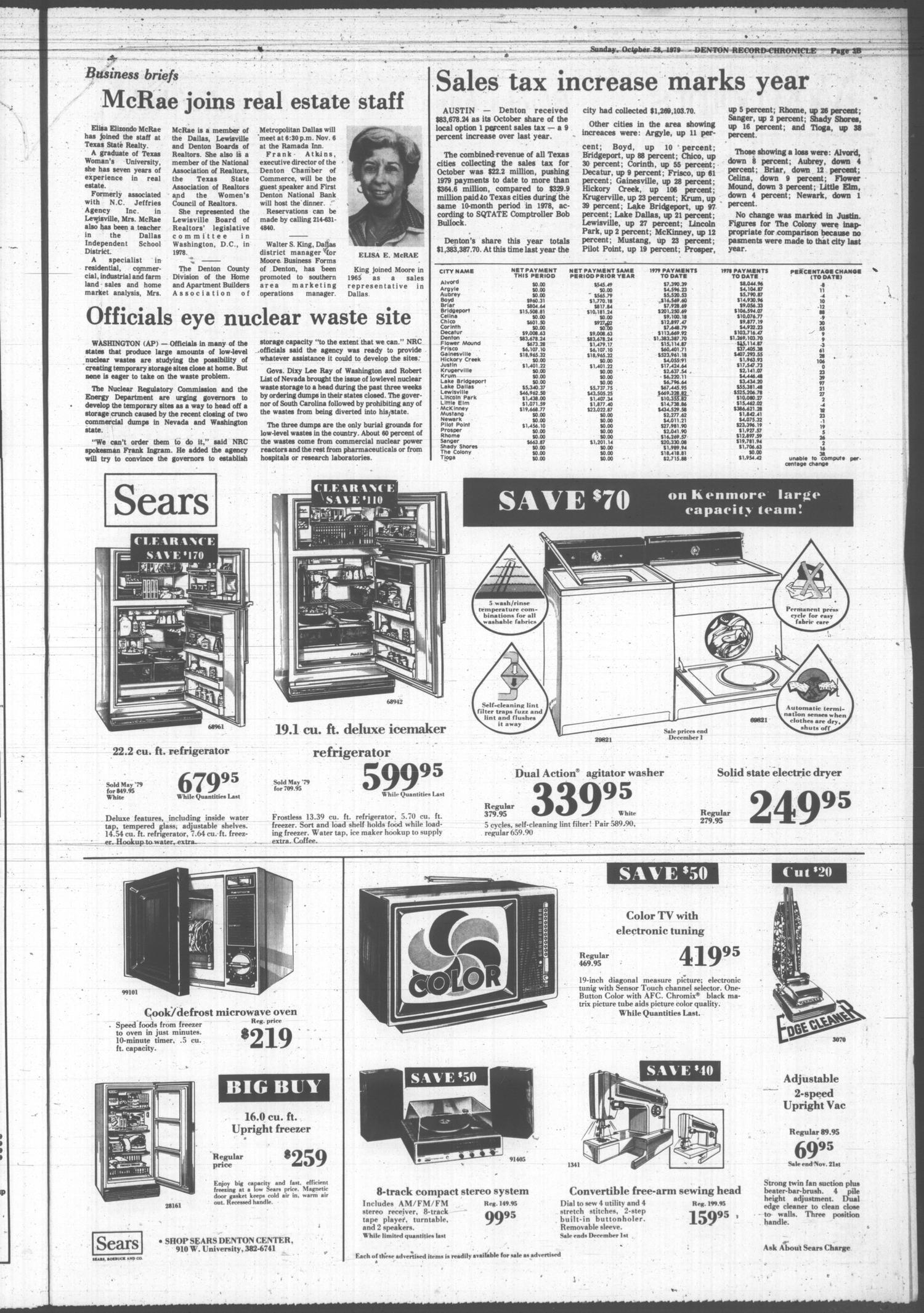 Denton Record-Chronicle (Denton, Tex.), Vol. 77, No. 74, Ed. 1 Sunday, October 28, 1979
                                                
                                                    [Sequence #]: 17 of 60
                                                