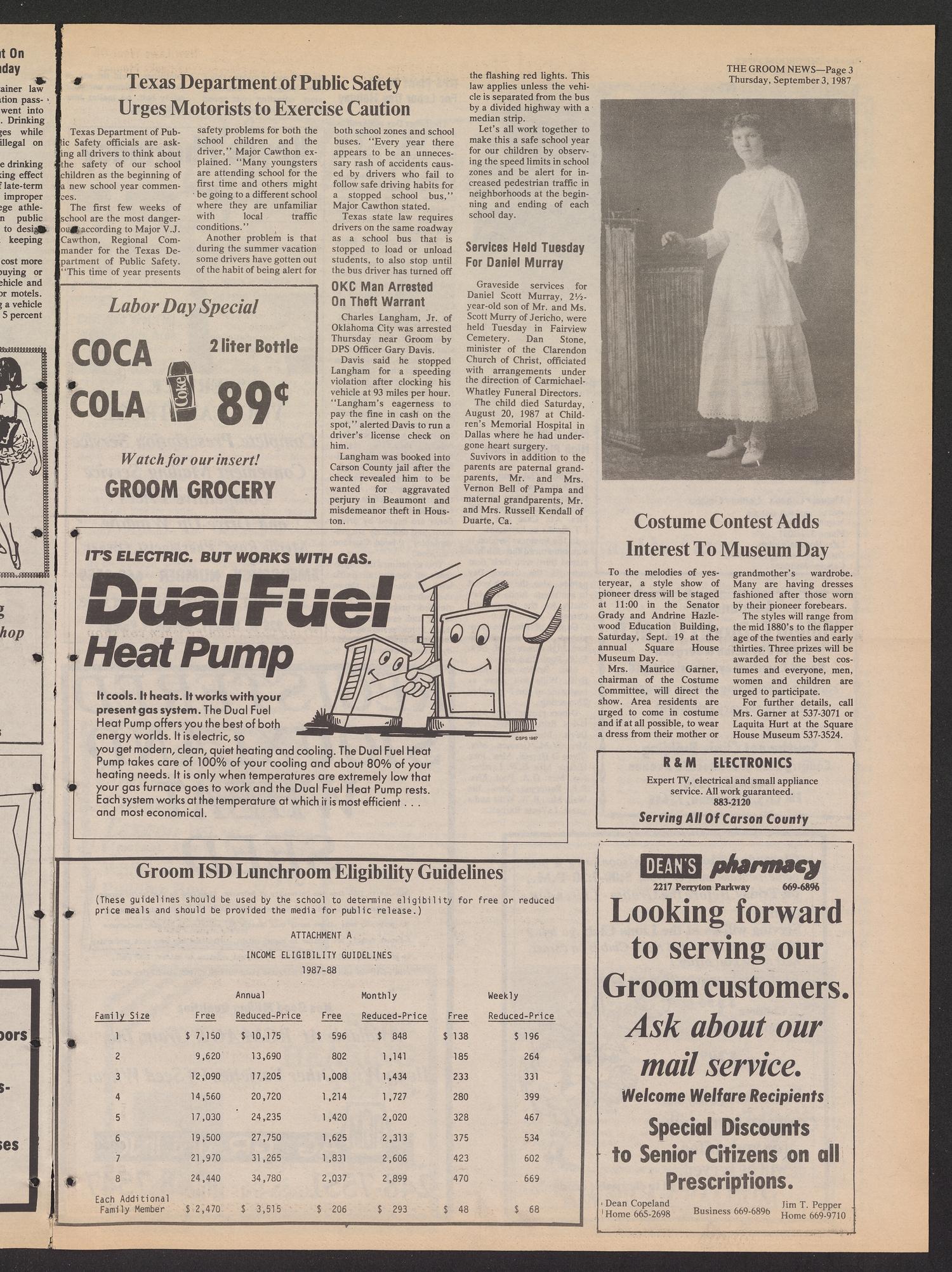The Groom News (Groom, Tex.), Vol. 58, No. 30, Ed. 1 Thursday, September 3, 1987
                                                
                                                    [Sequence #]: 3 of 12
                                                