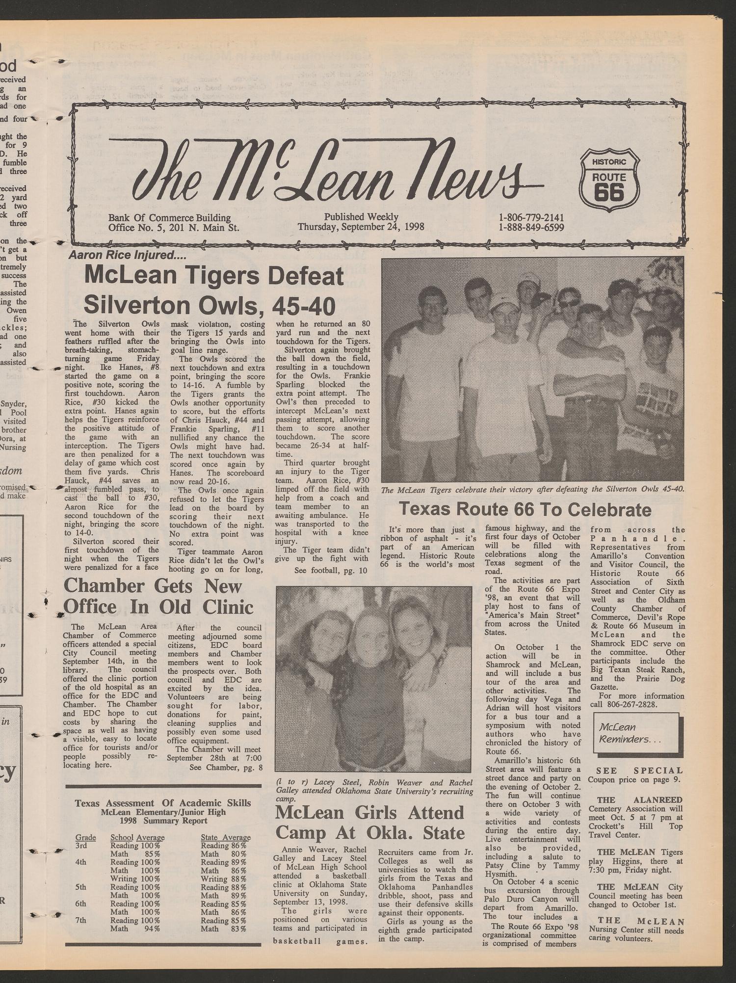 The Groom News (Groom, Tex.), Vol. 72, No. 21, Ed. 1 Thursday, September 24, 1998
                                                
                                                    [Sequence #]: 7 of 12
                                                
