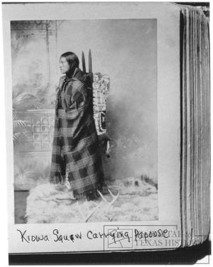 Primary view of object titled '[Portrait of a Kiowa Woman Carrying a Papoose]'.
