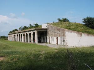 Primary view of object titled '[Battery Kimble at Fort Travis]'.