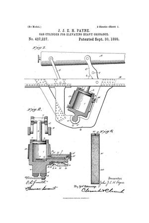 Gas-Cylinder for Elevating Heavy Ordnance