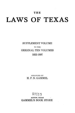Primary view of object titled 'The Laws of Texas, 1934-1935 [Volume 29]'.