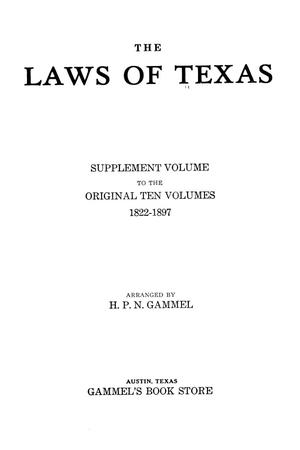 Primary view of object titled 'The Laws of Texas, 1931-1933 [Volume 28]'.