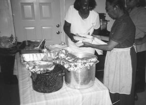 Seniors Serving Food