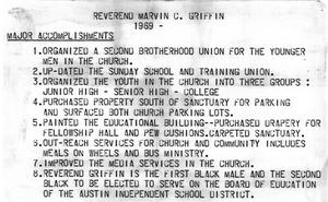 Primary view of object titled 'Reverend Marvin C. Griffin'.