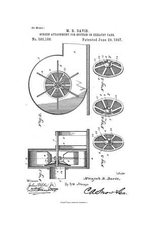 Primary view of object titled 'Screen Attachment for Suction or Exhaust Fans.'.