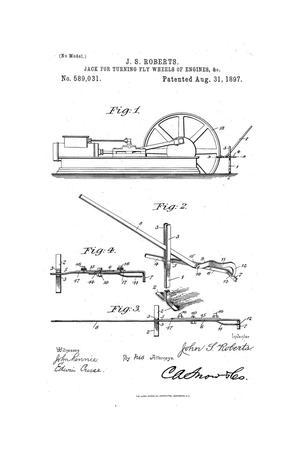 Primary view of object titled 'Jack for Turning Fly-Wheels of Engines, &c.'.