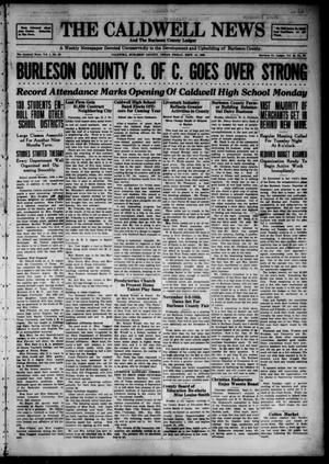 Primary view of object titled 'The Caldwell News and The Burleson County Ledger (Caldwell, Tex.), Vol. 49, No. 26, Ed. 1 Friday, September 14, 1928'.