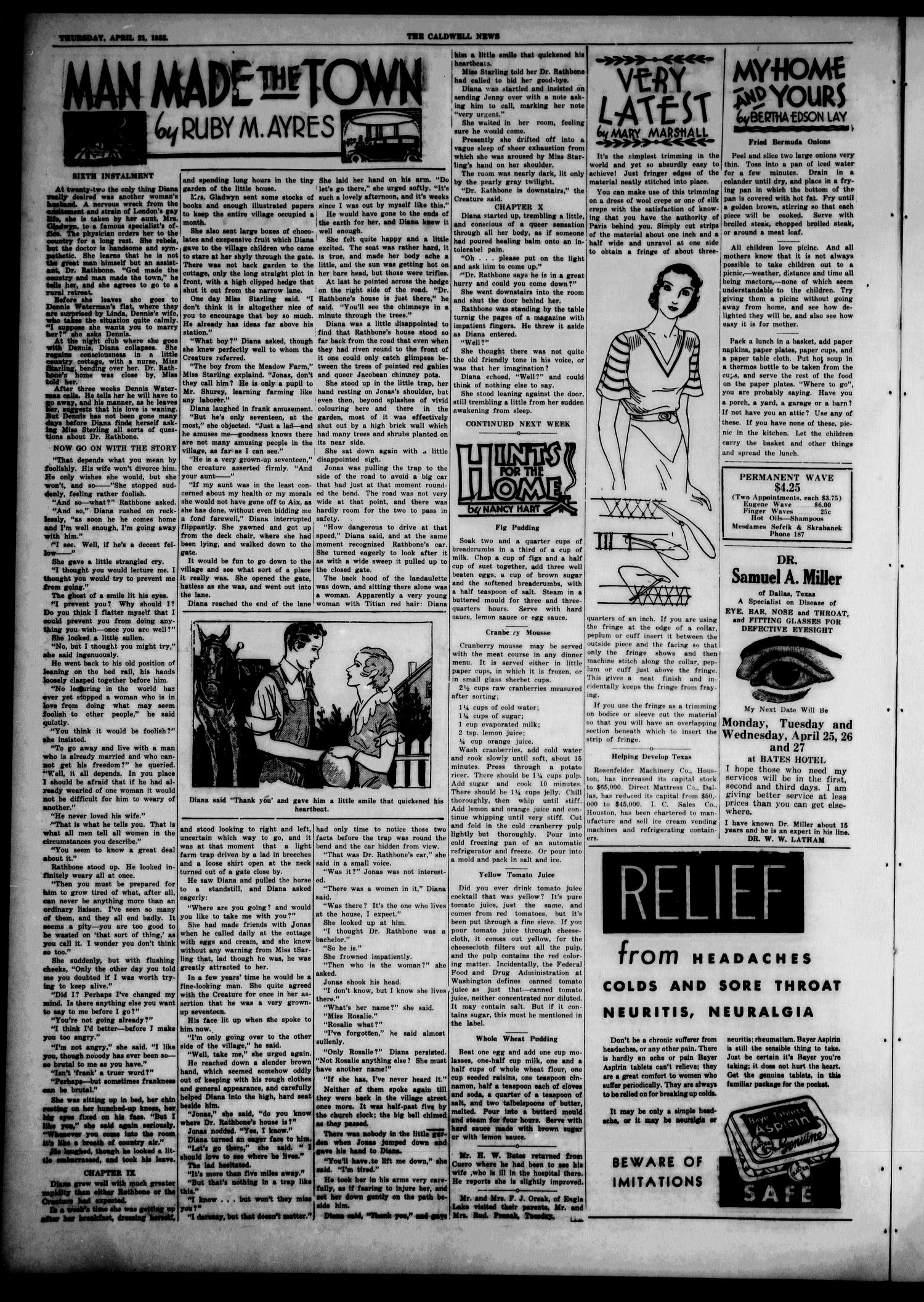 The Caldwell News and The Burleson County Ledger (Caldwell, Tex.), Vol. 47, No. 5, Ed. 1 Thursday, April 21, 1932
                                                
                                                    [Sequence #]: 2 of 8
                                                