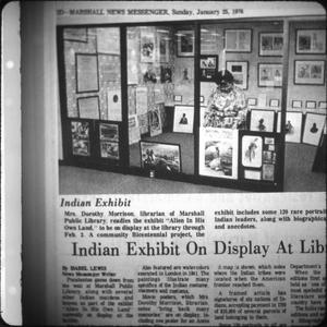 Primary view of object titled '[Bicentennial Library Exhibit About Native Americans]'.