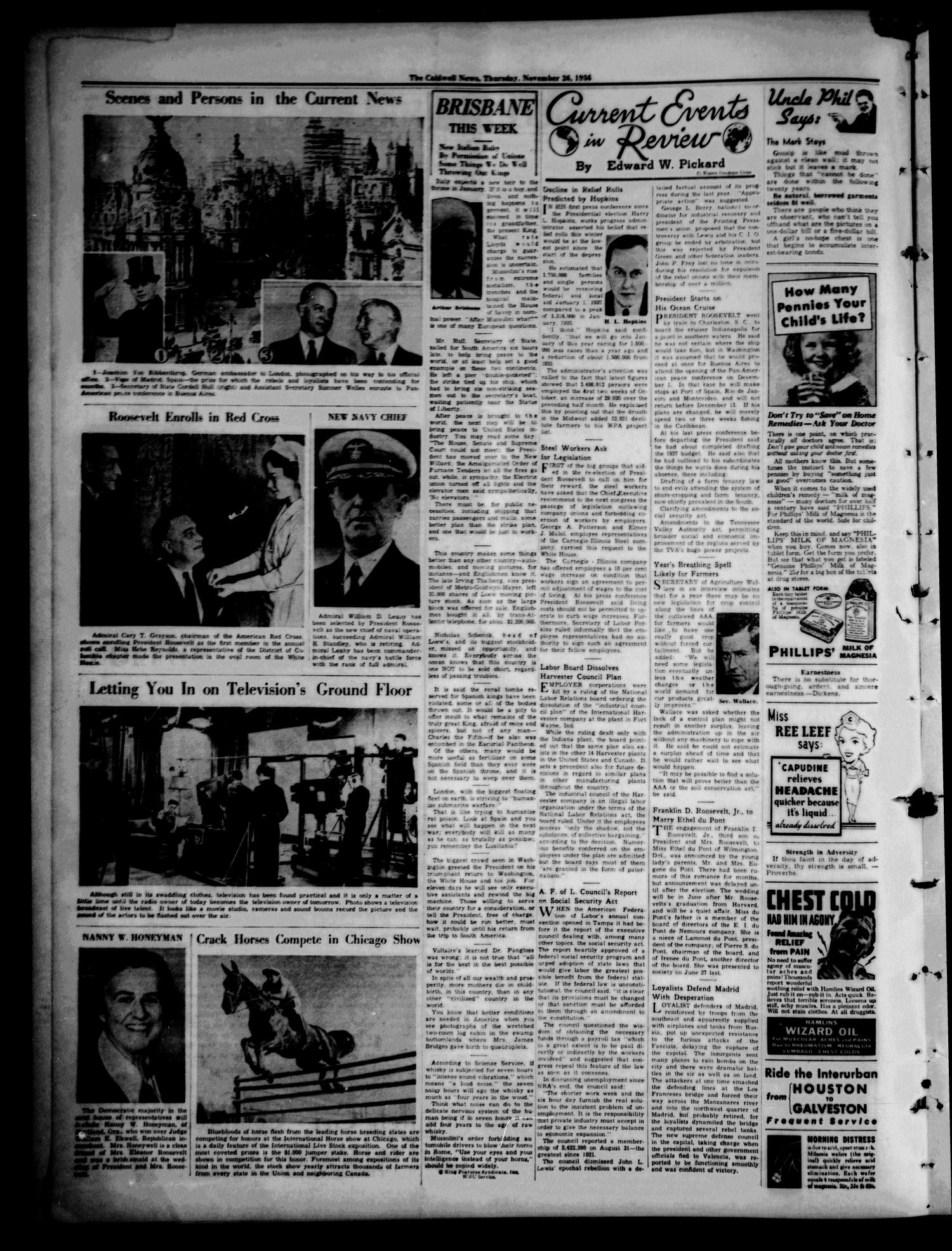 The Caldwell News and The Burleson County Ledger (Caldwell, Tex.), Vol. 51, No. 35, Ed. 1 Thursday, November 26, 1936
                                                
                                                    [Sequence #]: 4 of 10
                                                