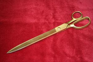 Primary view of object titled '[Image of APD ceremonial scissors]'.