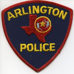 [APD patch. First supervisor patch with gold lettering and red trim]