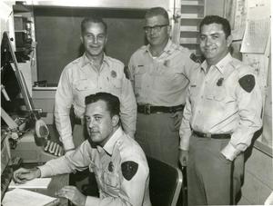 [Arlington Police Officers Jim Roberts, Noel Pryor, Bob Esley, and James Barfield, 1950s]