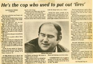 [Arlington Police Officer Steve Foucault's story from the Arlington Citizen Journal, 1980]