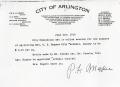 Thumbnail image of item number 1 in: '[City of Arlington document appointing Mrs. C.C. Rogers as the City Marshal of Arlington, view 1]'.