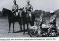 Primary view of [APD Mounted Patrol police with motorcycle policeman, ca. 1986]