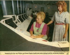 [APD Communication Center, newspaper clipping 1989]