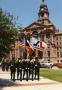 Photograph: [APD Honor Guard "Color Guard" in front of Tarrant County Courthouse]