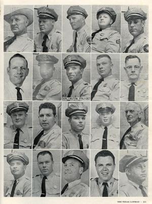 [APD police officers from the Texas Lawman Magazine, 1960, part 1, page 1]