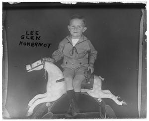 Primary view of object titled '[Portrait of Boy on Rocking Horse]'.