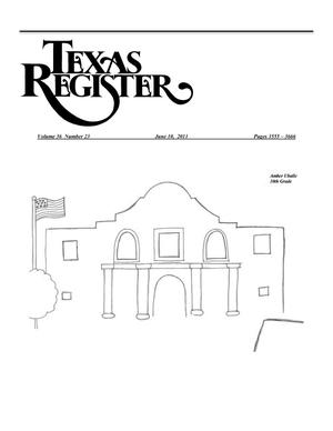 Primary view of object titled 'Texas Register, Volume 36, Number 23, Pages 3555-3666, June 10, 2011'.