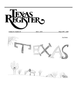 Primary view of object titled 'Texas Register, Volume 36, Number 26, Pages 3997-4200, July 1, 2011'.