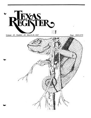Primary view of object titled 'Texas Register, Volume 22, Number 24, Pages 3069-3170, March 28, 1997'.