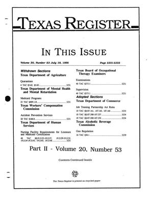 Texas Register, Volume 20, Number 53, Part II, Pages 5231-5233, July 18, 1995