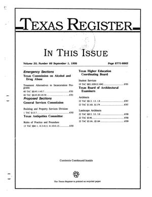 Texas Register, Volume 20, Number 66, Pages 6771-6862, September 1, 1995