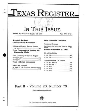 Texas Register, Volume 20, Number 78, Part II, Pages 8441-8542, October 17, 1995