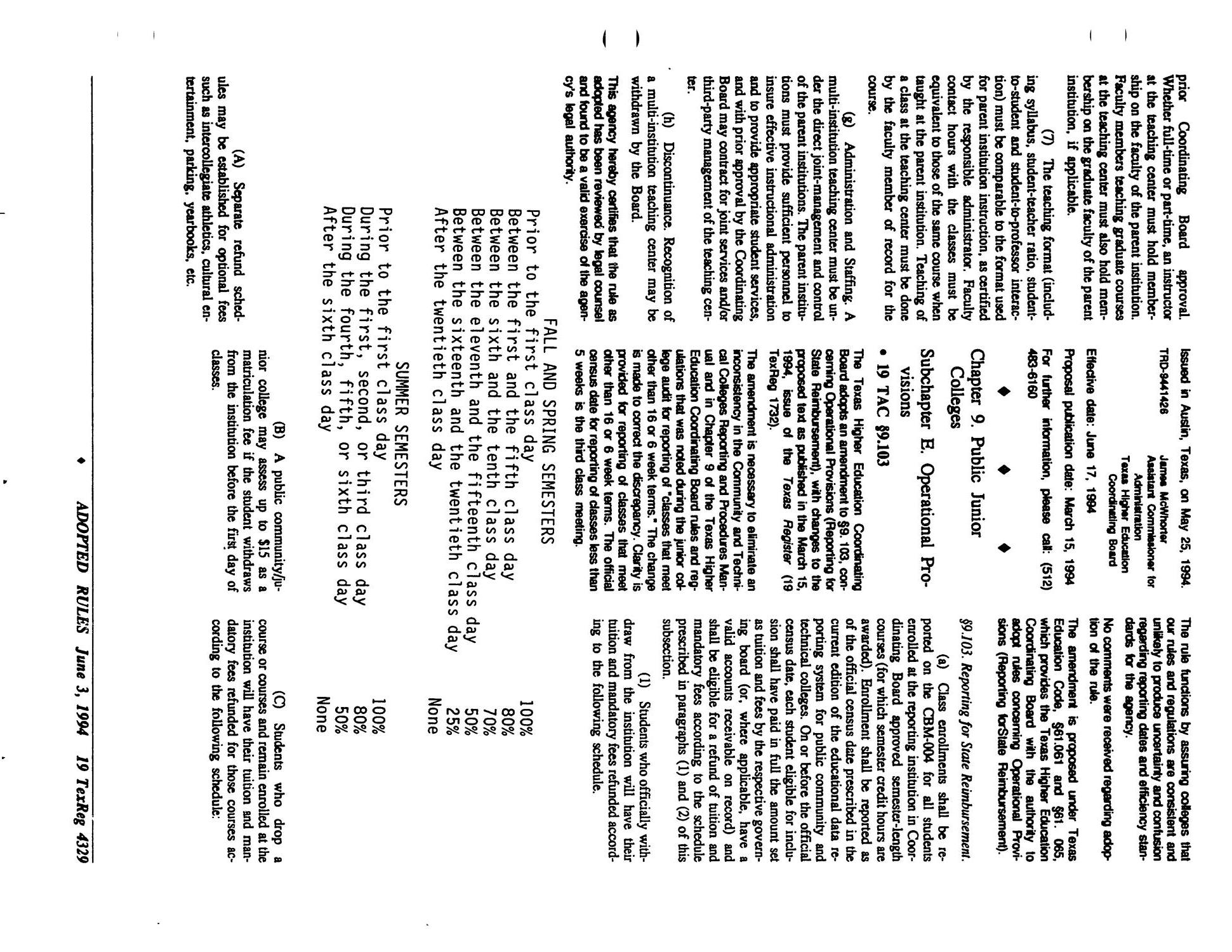 Texas Register, Volume 19, Number 41, Pages 4291-4362, June 3, 1994
                                                
                                                    4329
                                                