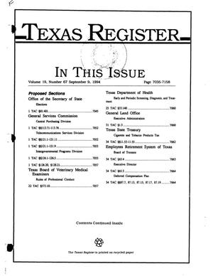 Texas Register, Volume 19, Number 67, Pages 7035-7158, September 9, 1994