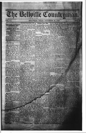 Primary view of object titled 'The Bellville Countryman (Bellville, Tex.), Vol. 3, No. 17, Ed. 1 Saturday, November 22, 1862'.
