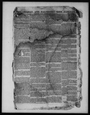 The Civilian and Galveston City Gazette. (Galveston, Tex.), Ed. 1 Saturday, January 21, 1843