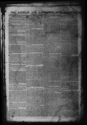Primary view of object titled 'The Civilian and Galveston City Gazette. (Galveston, Tex.), Ed. 1 Saturday, July 15, 1843'.