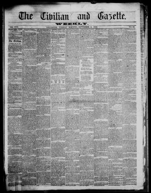 Primary view of The Civilian and Gazette. Weekly. (Galveston, Tex.), Vol. 22, No. 23, Ed. 1 Tuesday, September 6, 1859