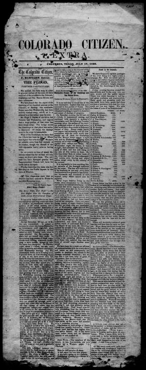Colorado Citizen (Columbus, Tex.), Ed. 1 Saturday, July 17, 1869