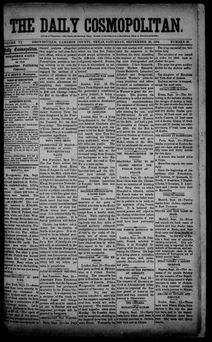 The Daily Cosmopolitan (Brownsville, Tex.), Vol. 6, No. 29, Ed. 1 Saturday, September 20, 1884