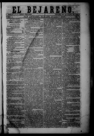 El Bejareño. (San Antonio, Tex.), Vol. 1, No. 12, Ed. 1 Saturday, July 7, 1855