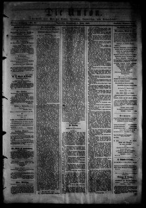 Primary view of object titled 'Die Union (Galveston, Tex.), Vol. 9, No. 94, Ed. 1 Saturday, June 1, 1867'.